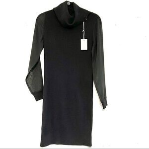 ✨NWT✨ Etcetera black turtleneck see through long sleeve sweater dress